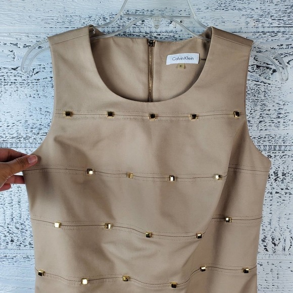 Calvin Klein Studded Sheath Business Casual Dress Size 6 - Picture 3 of 11